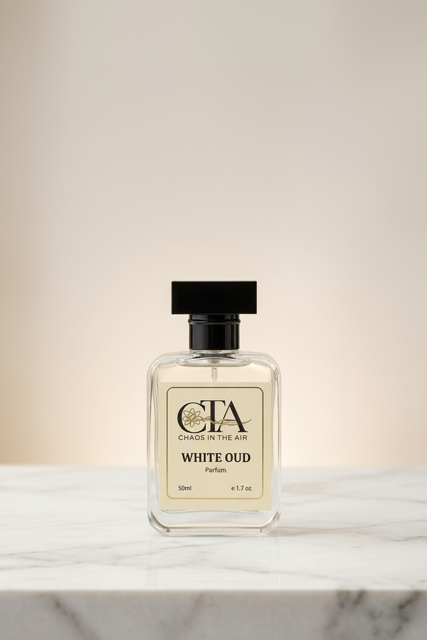 White Oud – Clean Studio Shot with Clear Liquid